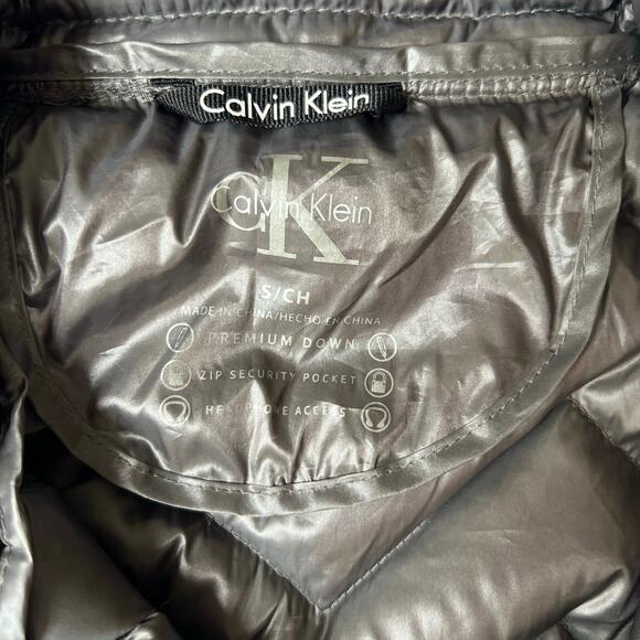 Calvin Klein Performance Quilted Down Vest Black S Security Pocket - Picture 7 of 7